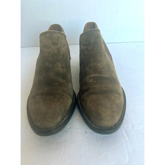 Born Dallia Distressed Brown Suede Western Ankle Rugged Comfort Booties 7.5M - Picture 3 of 9